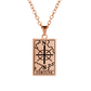 'Wheel of Fortune' Tarot Card Engraved Necklace | Silver, Gold, Rose Gold
