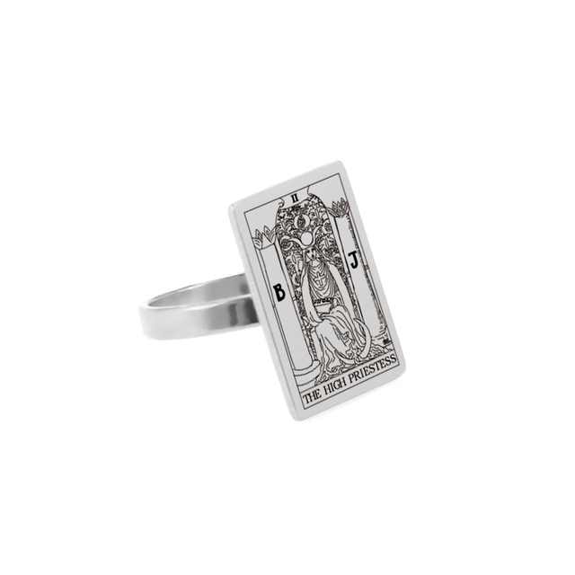 Engraved Tarot Card Ring - Stainless Steel Major Arcana