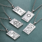 'The Sun' Tarot Card Engraved Necklace | Silver, Gold, Rose Gold