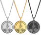 'Four of Pentacles' Tarot Card, Minor Arcana Round Pendant - Necklace | Jewelry