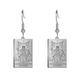 Engraved Tarot Card Earrings - Stainless Steel Major Arcana