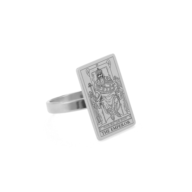 Engraved Tarot Card Ring - Stainless Steel Major Arcana