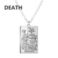 Engraved Tarot Card Necklace - Stainless Steel Major Arcana