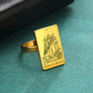 Engraved Tarot Card Ring - Stainless Steel Minor Arcana (Swords)