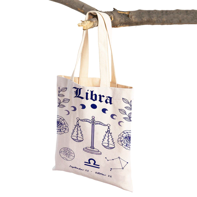 Zodiac Canvas Tote Bag