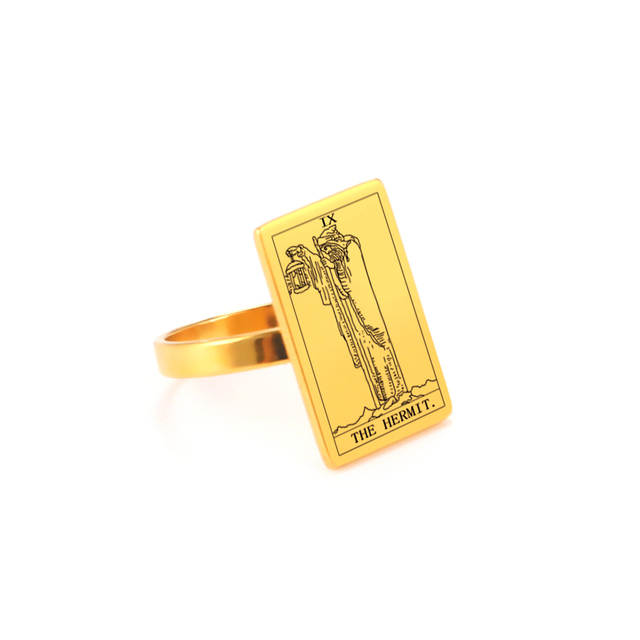 Engraved Tarot Card Ring - Stainless Steel Major Arcana