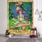 Mandala Tarot Tapestry Wall Hanging Moon Phase Change Tapestries Bedroom Decor Bedspread Throw Cover Sun Moon Wall Decor 95x73CM