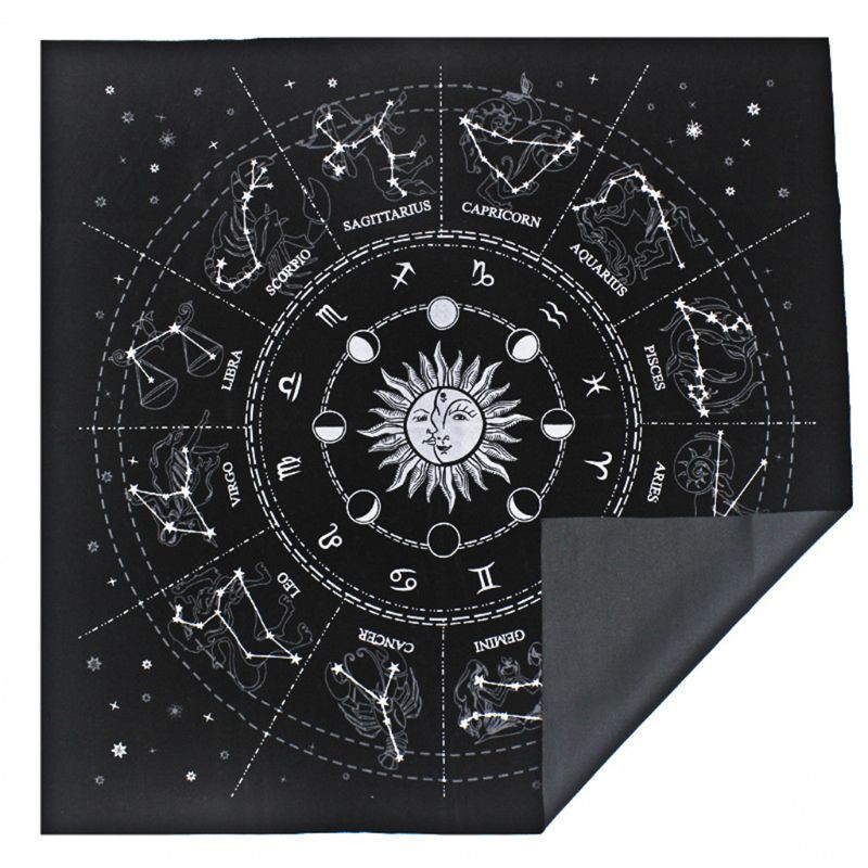 Tarot Card Divination Mat | '12 Constellations' Starry Design