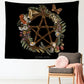Vintage Sun Tapestry Wall Hanging Botanical Celestial Floral Wall Tapestry Hippie Flower Wall Carpets Dorm Decor Starry Carpet