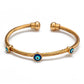 Lucky Eye Dropping Oil Turkish Evil Eye Bangle Bracelet Gold Silver Color Bangles Gifts for Women Men Fashion Jewelry EY6761