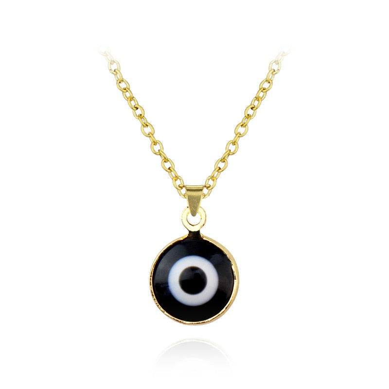 Nazar Amulet Evil Eye Pendant Necklace | Glass Eye & Leather Rope