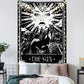 Astrology Moon Phase & Tarot Card Tapestry | Hanging Wall Art, Witchcraft, Occult, Wicca Wall Decor