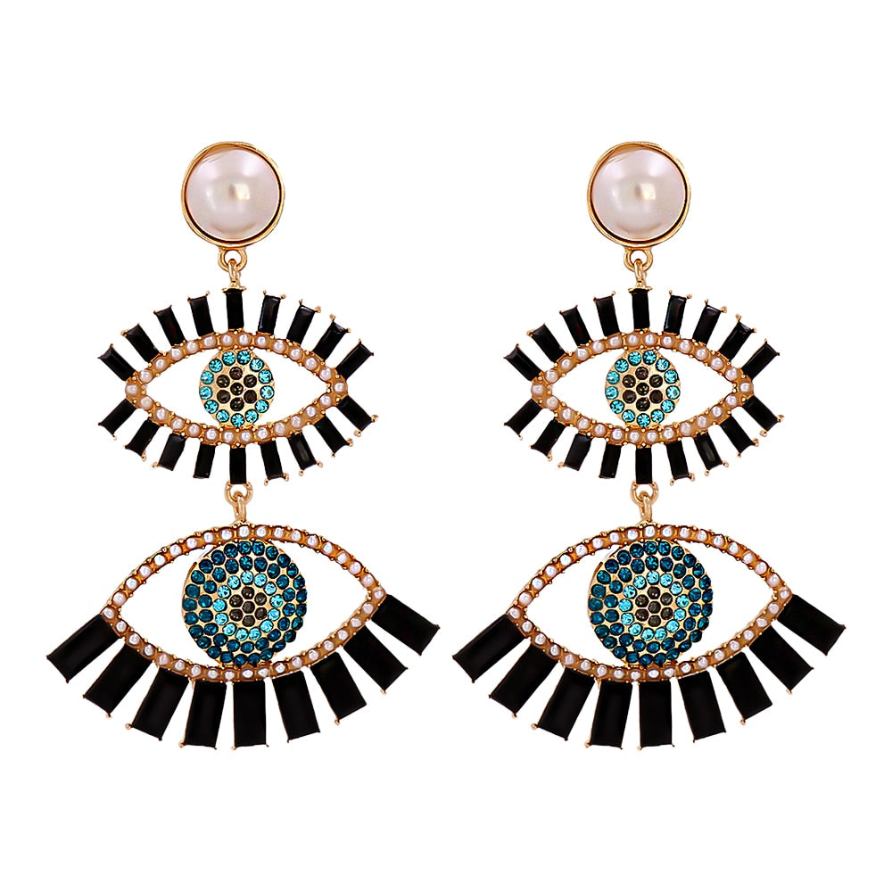 Evil Eye (Black) Drop Earrings | Spiritual Jewelry