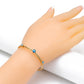 Lucky Eye Dropping Oil Turkish Evil Eye Bangle Bracelet Gold Silver Color Bangles Gifts for Women Men Fashion Jewelry EY6761