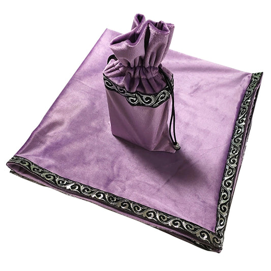 Velvet Tarot Card Divination Tablecloth - Altar Cloth Divination Mat and Matching Bag