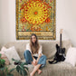 Mandala Tarot Tapestry Wall Hanging Moon Phase Change Tapestries Bedroom Decor Bedspread Throw Cover Sun Moon Wall Decor 95x73CM