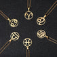 Rinhoo Stainless Steel Star Zodiac Sign Necklace 12 Constellation Pendant Necklace Women Chain Necklace Men Jewelry Gifts