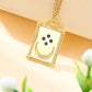 Vintage Stainless Steel Chain Sun Star Moon Pendant Necklace