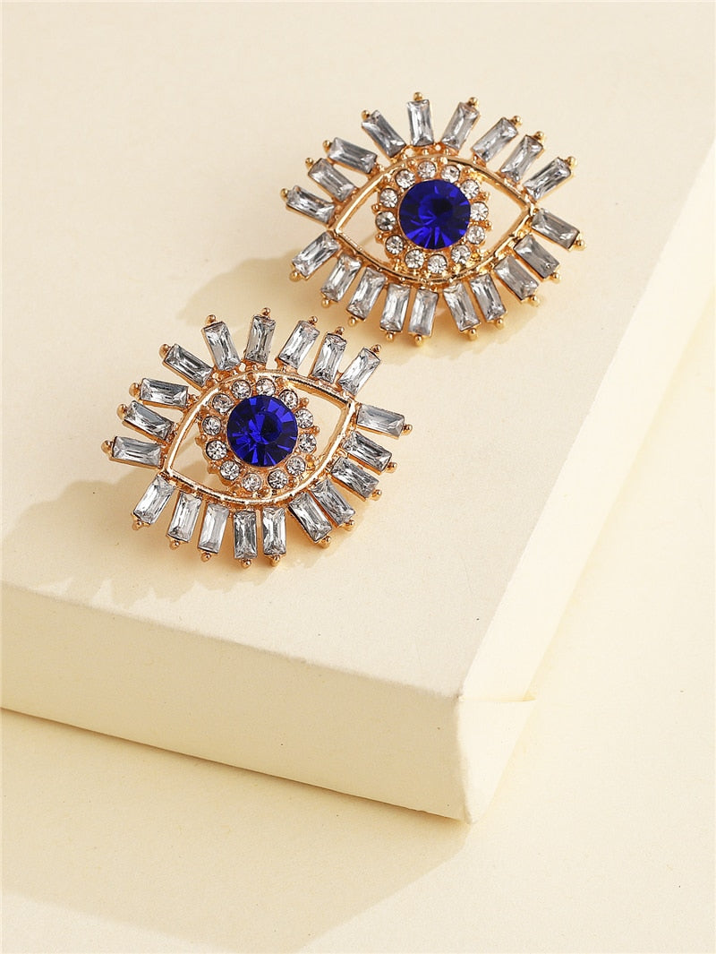 Evil Eye Crystal Earrings | Spiritual Jewelry