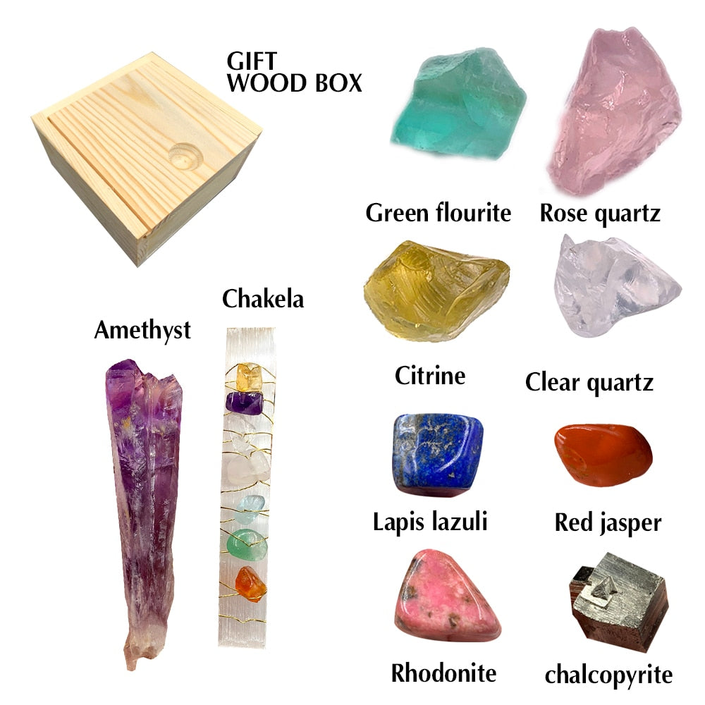 Chakra Healing Crystals, Divination Crystal Kit |Chakra Healing Kit