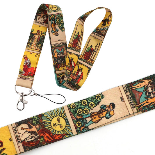 Vintage Tarot Cards Key Lanyard | Keys and Phone