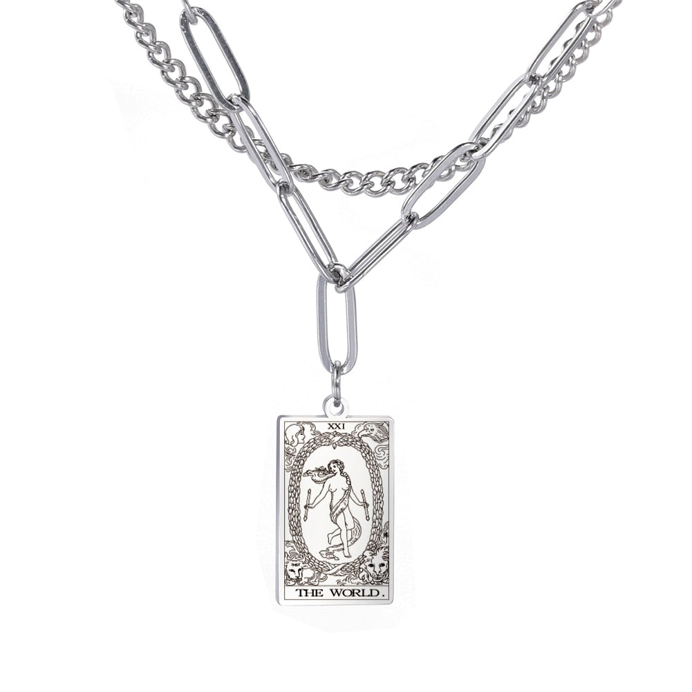 Tarot Card Chain Necklace | Major Arcana, Spiritual Jewelry