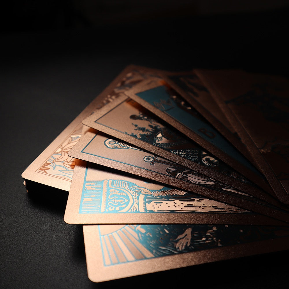 Floral Rose Gold Tarot Card Deck