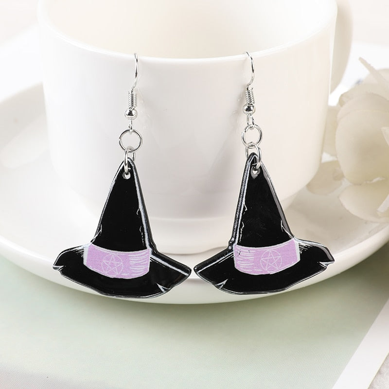 Black Witchy Charms Earrings | Witch, Occult, Wicca Style Jewelry