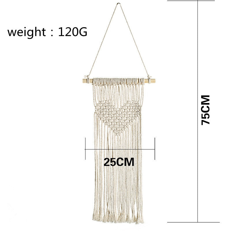 48h Moon And Star Macrame Wall Hanging Tapestry  Boho Wall  Decor Macrame Deco Pared Handmade Kids Girls Room Decoration Gift