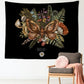 Vintage Sun Tapestry Wall Hanging Botanical Celestial Floral Wall Tapestry Hippie Flower Wall Carpets Dorm Decor Starry Carpet