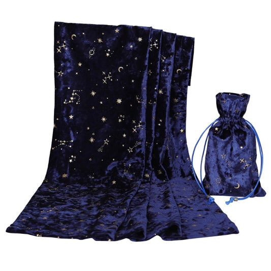 Velvet Starry Divination Tablecloth with Tarot Card Storage Bag | Altar Cloth