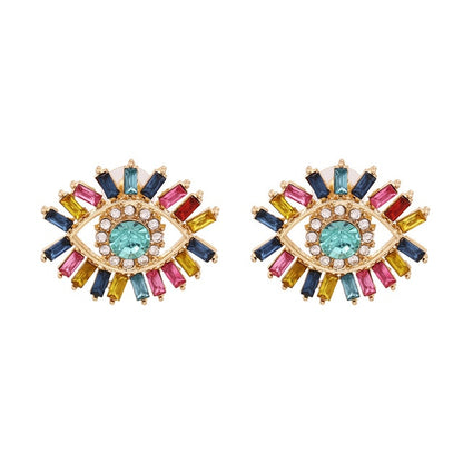 Evil Eye Earring Set | Multicolor Crystal, Spiritual Jewelry