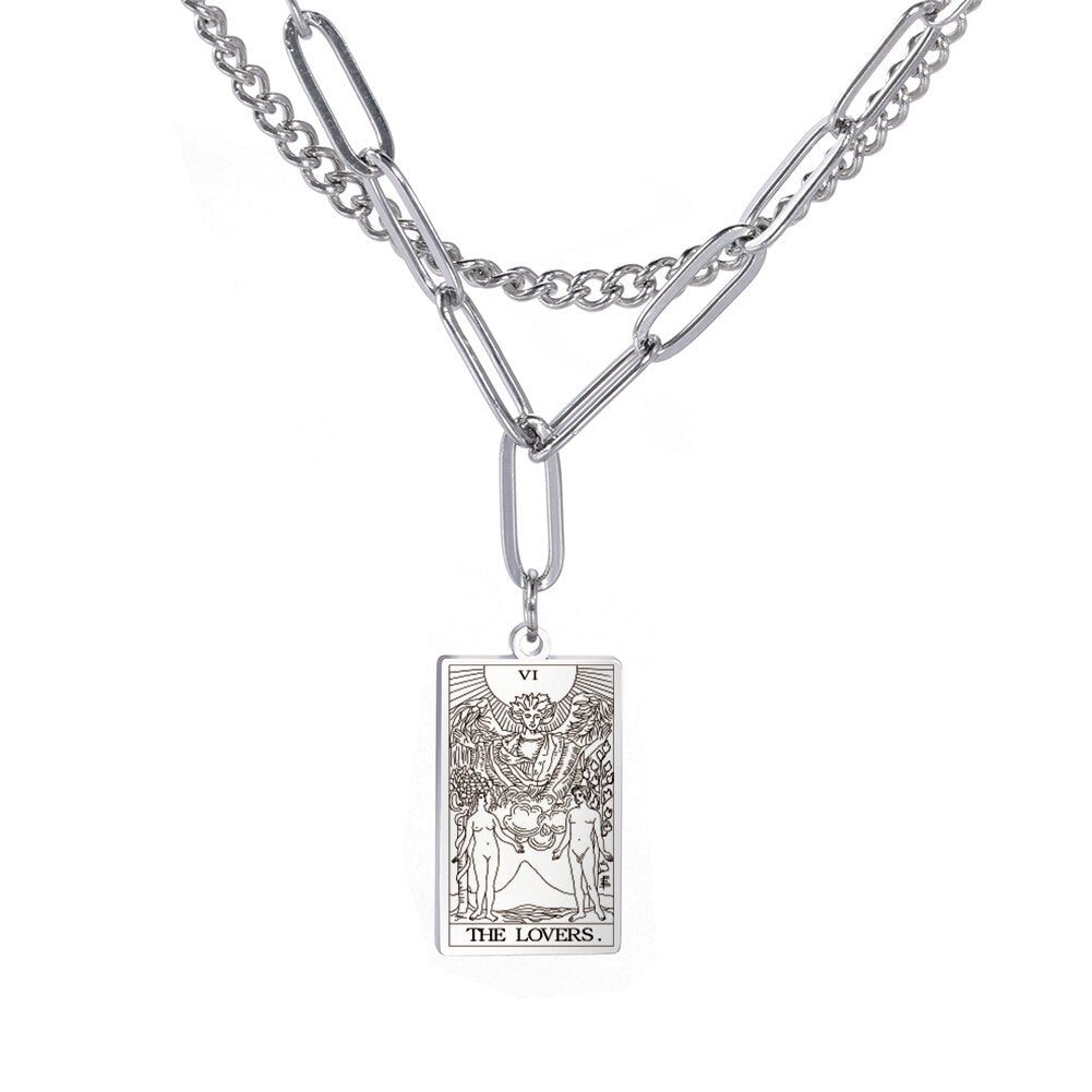 Tarot Card Chain Necklace | Major Arcana, Spiritual Jewelry