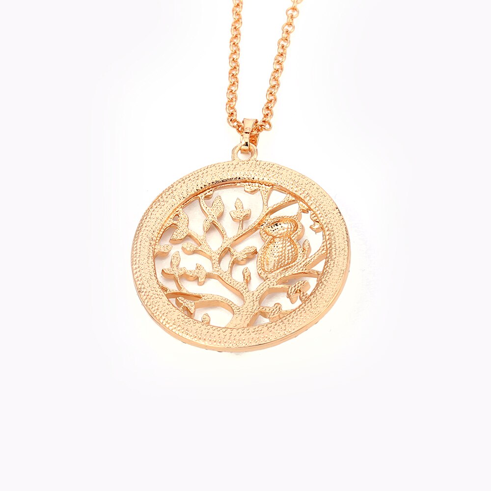 Owl and 'Tree Of Life' Pendant Necklaces | Rose Gold, Gold, and Silver