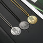 'Five of Pentacles' Tarot Card, Minor Arcana Round Pendant - Necklace | Jewelry