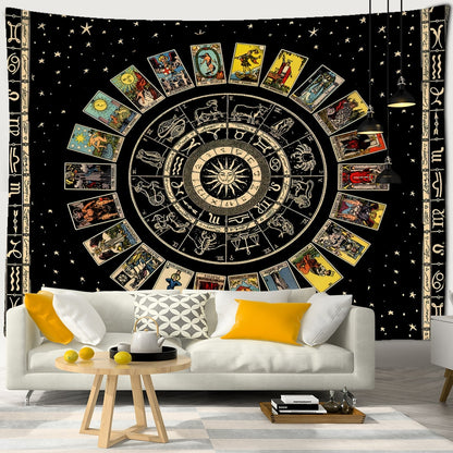 Tarot Card Tapestry Wall | Hanging Zodiac Mandela