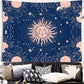 Astrology Moon Phase & Tarot Card Tapestry | Hanging Wall Art, Witchcraft, Occult, Wicca Wall Decor