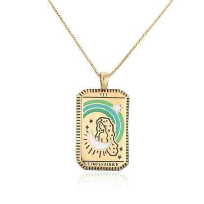 French Gold Tarot Necklace - Pendant | Major Arcana Jewelry