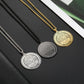 Gold and Siver Stainless Steel Major Arcana Round Pendant & Necklace