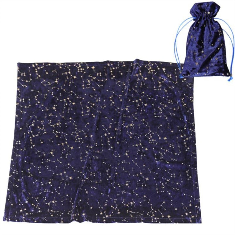 Velvet Starry Divination Tablecloth with Tarot Card Storage Bag | Altar Cloth