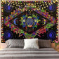 Energy Sun Sailor Moon Tapestry Wall Hanging White and Black Astrology Witchcraft Mandala Art Celestial Wall Tapestry Room Decor