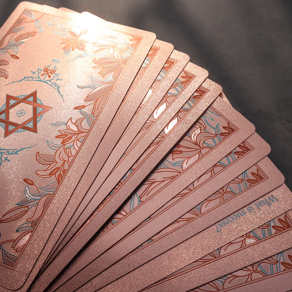 Floral Rose Gold Tarot Card Deck