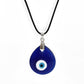 Nazar Amulet Evil Eye Pendant Necklace | Glass Eye & Leather Rope
