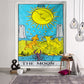 Mandala Tarot Tapestry Wall Hanging Moon Phase Change Tapestries Bedroom Decor Bedspread Throw Cover Sun Moon Wall Decor 95x73CM