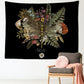 Vintage Sun Tapestry Wall Hanging Botanical Celestial Floral Wall Tapestry Hippie Flower Wall Carpets Dorm Decor Starry Carpet