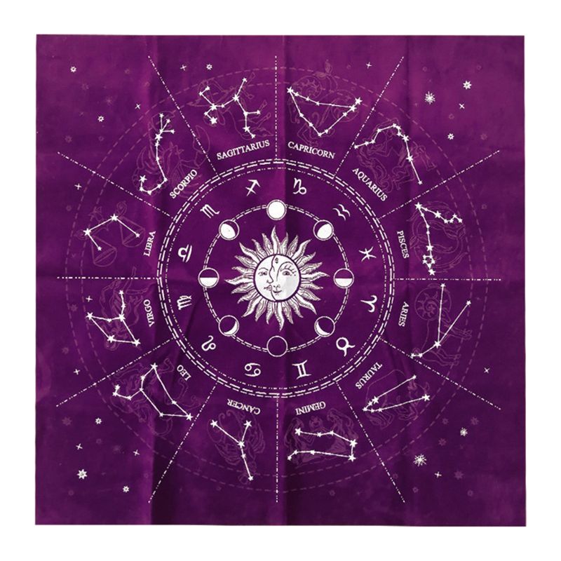 Tarot Card Divination Mat | '12 Constellations' Starry Design