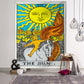 Mandala Tarot Tapestry Wall Hanging Moon Phase Change Tapestries Bedroom Decor Bedspread Throw Cover Sun Moon Wall Decor 95x73CM