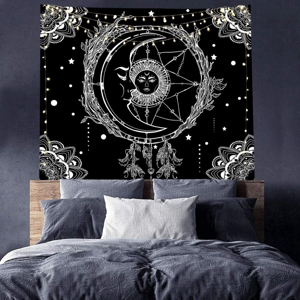 Astrology Moon Phase & Tarot Card Tapestry | Hanging Wall Art, Witchcraft, Occult, Wicca Wall Decor