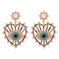Evil Eye Crystal Pearl Heart Earrings | Spiritual Jewelry