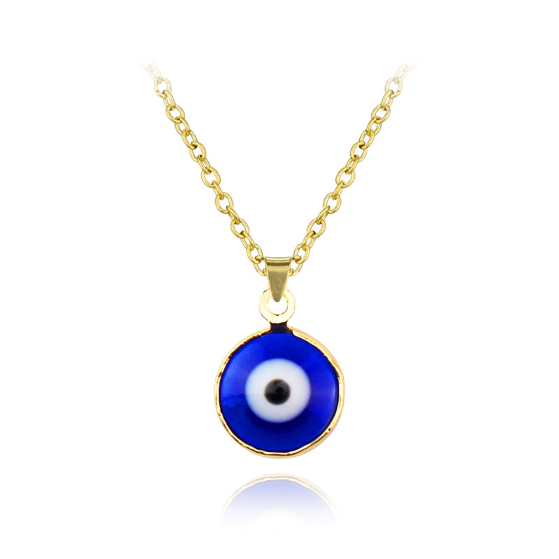 Nazar Amulet Evil Eye Pendant Necklace | Glass Eye & Leather Rope